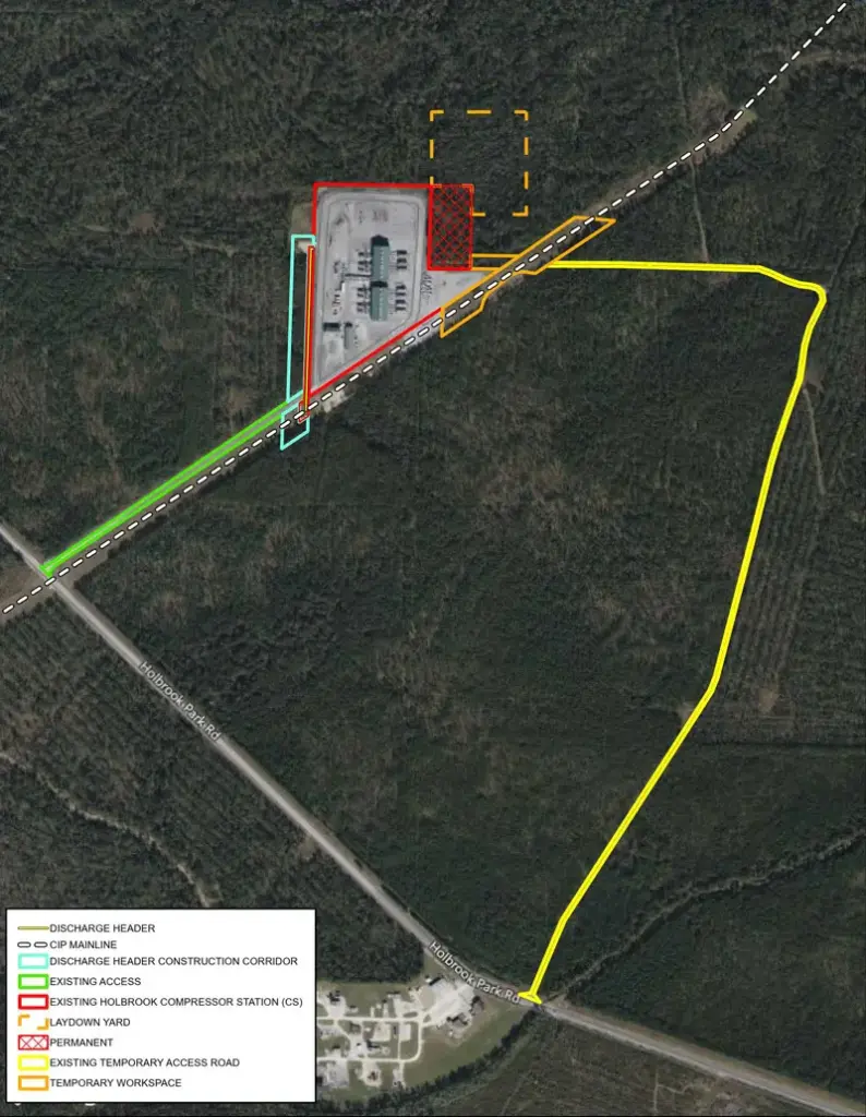 Holbrook Mapa Aéreo del Sitio