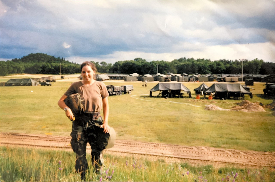 Amy VerBunker in the military