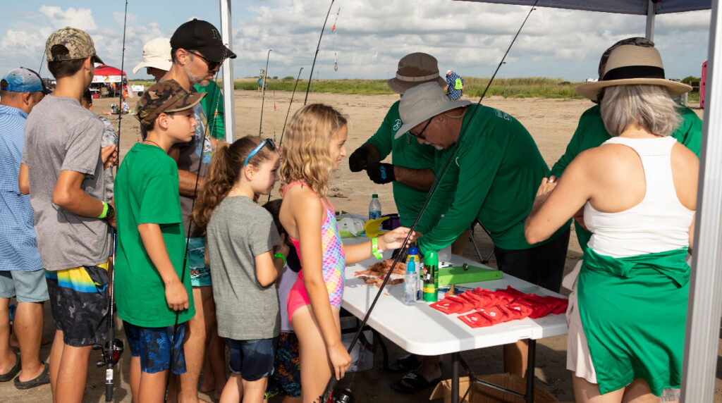 Annual Kids Fish fishing tournament at Sea Rim State Park in Sabine Pass